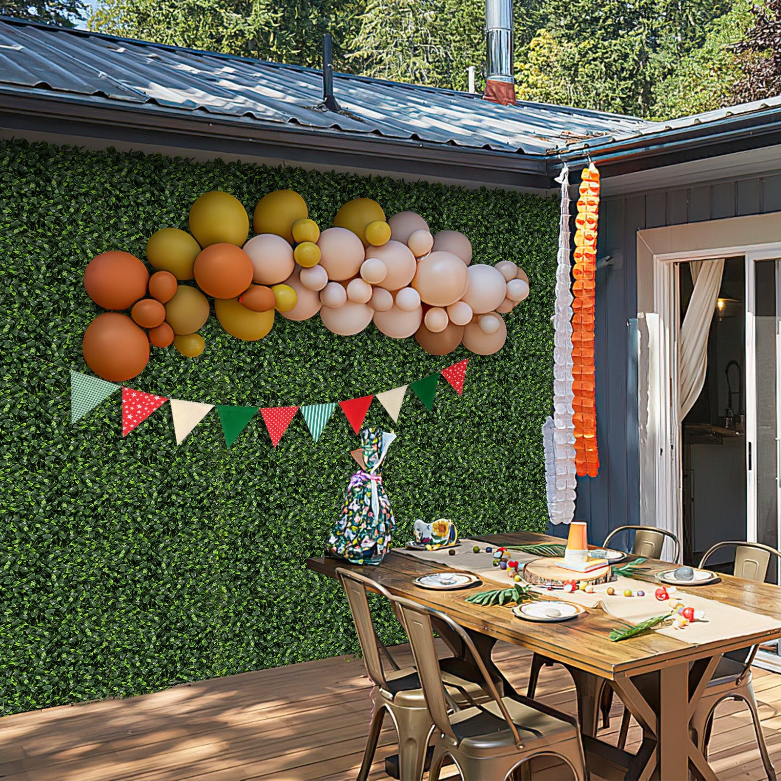 12 Pieces 20 x 20 Inch Artificial Topiary Gardenia Shrub Grass Panels, Green Decorative Fencing & Flooring at Gallery Canada