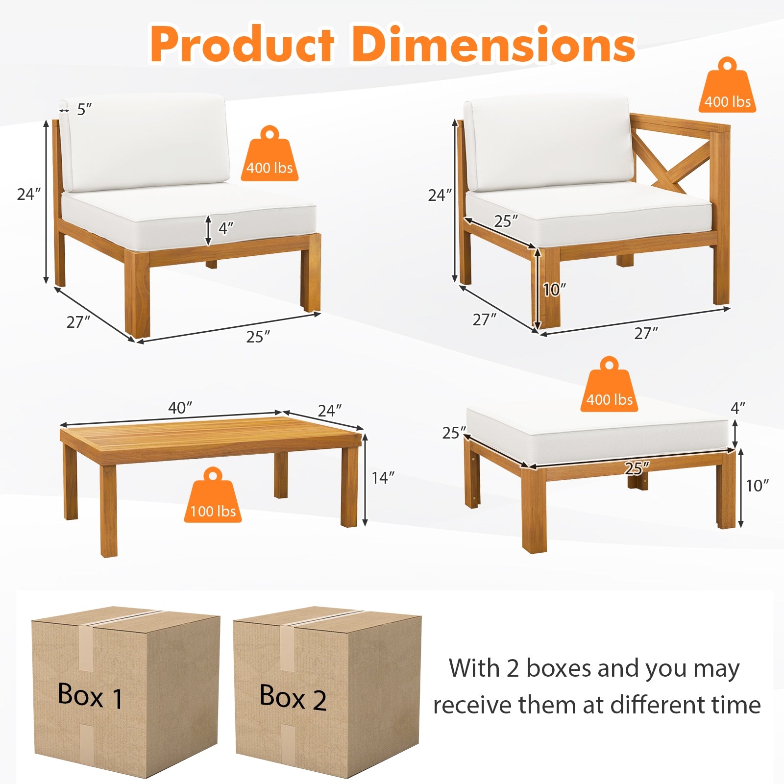 5 Piece Outdoor Conversation Furniture Set with 3 Chairs 1 Ottoman and 1 Coffee Table, White Patio Conversation Sets at Gallery Canada
