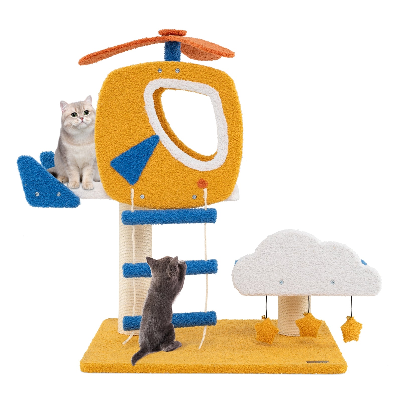 Small Aviation Cat Tree, Helicopter Perch, Yellow Cat Trees Condos & Scratchers at Gallery Canada