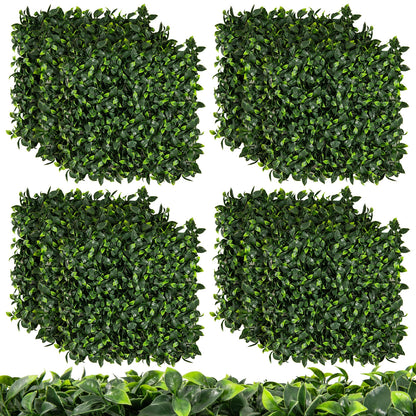 12 Pieces 20 x 20 Inch Artificial Topiary Gardenia Shrub Grass Panels, Green Decorative Fencing & Flooring at Gallery Canada