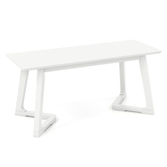 42 Inch Modern Entryway Bench, Rubber Wood Legs, White Shoe Racks & Storage Benches White at Gallery Canada