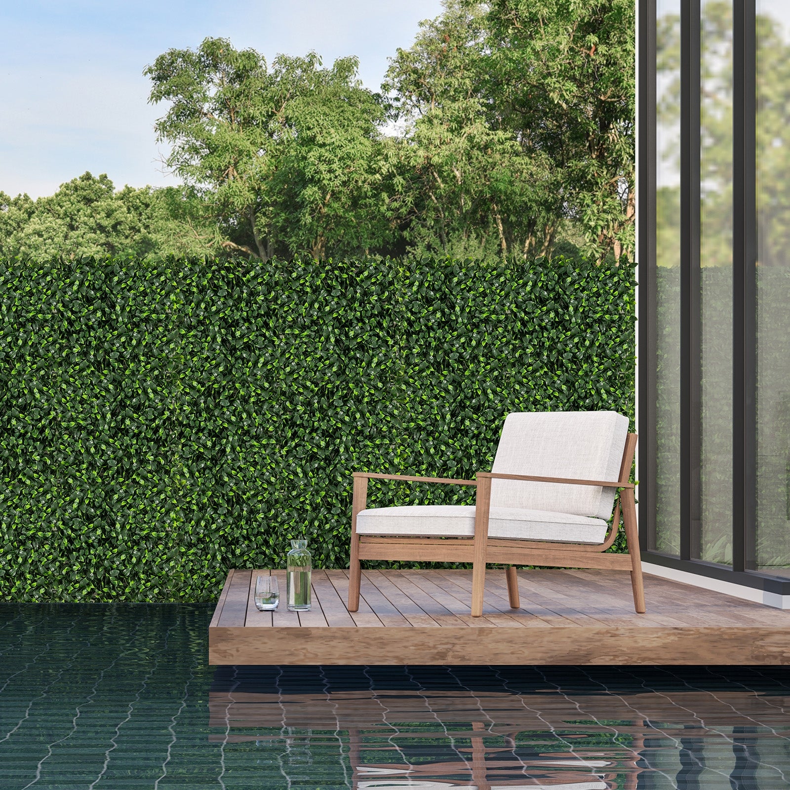 12 Pieces 20 x 20 Inch Artificial Topiary Gardenia Shrub Grass Panels, Green Decorative Fencing & Flooring at Gallery Canada