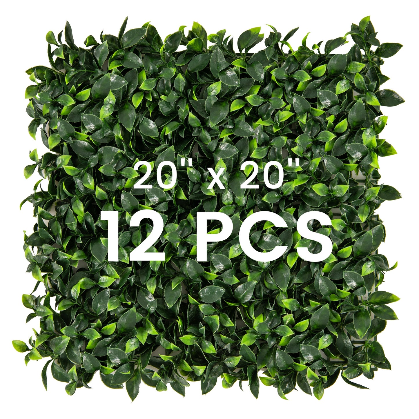 12 Pieces 20 x 20 Inch Artificial Topiary Gardenia Shrub Grass Panels, Green Decorative Fencing & Flooring at Gallery Canada