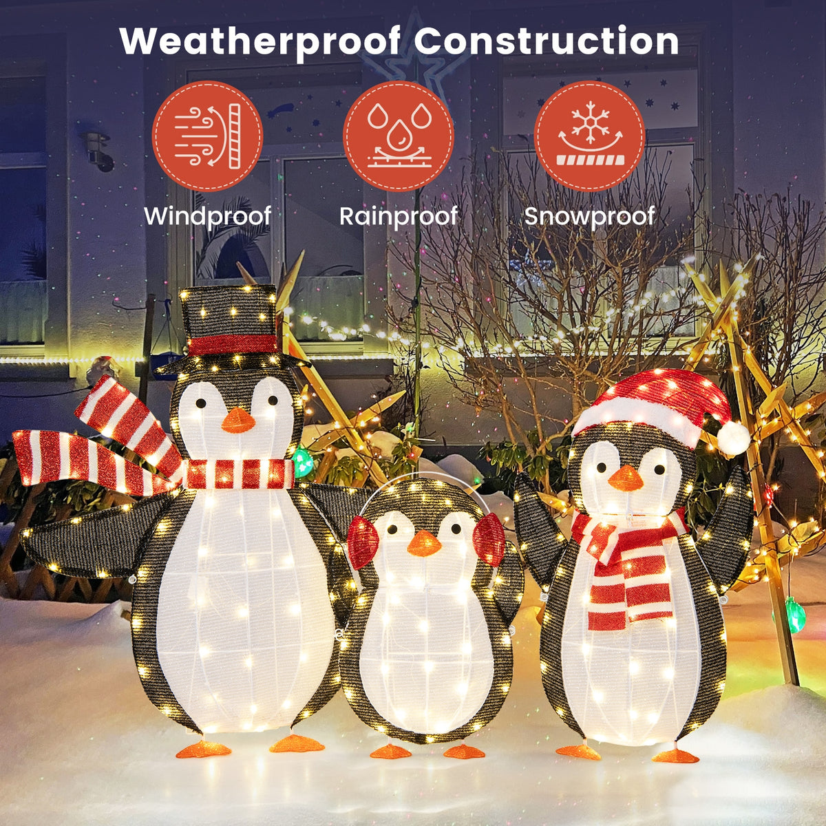 Penguin Christmas Decorations, 194 LED Lights, Zip Ties Christmas Decor & Accessories at Gallery Canada
