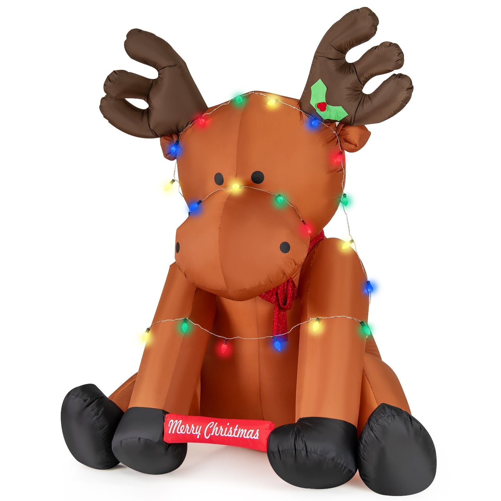 8.5 Feet Tall Christmas Inflatable Reindeer, 24 LED String Lights, Brown Christmas Decor & Accessories at Gallery Canada