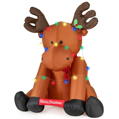 8.5 Feet Tall Christmas Inflatable Reindeer, 24 LED String Lights, Brown Christmas Decor & Accessories at Gallery Canada