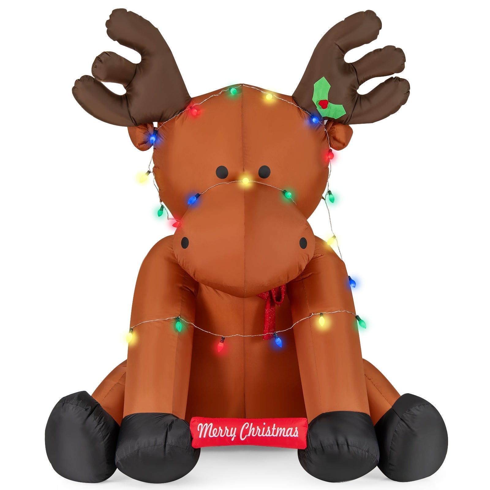 8.5 Feet Tall Christmas Inflatable Reindeer, 24 LED String Lights, Brown Christmas Decor & Accessories at Gallery Canada