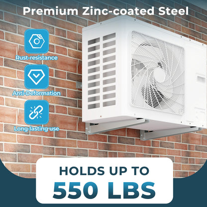 Mini Split Wall Mounting Bracket for 12000-24000 BTU Universal Ductless AC, Silver Mini Split Air Conditioners at Gallery Canada