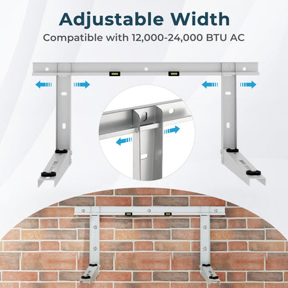 Mini Split Wall Mounting Bracket for 12000-24000 BTU Universal Ductless AC, Silver Mini Split Air Conditioners at Gallery Canada