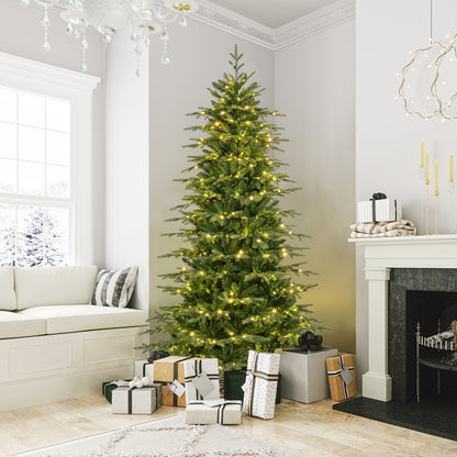 7.5 Feet Pre-Lit Artificial Christmas Tree, Warm White LED Lights, Green Christmas Tree at Gallery Canada