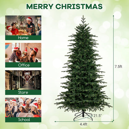 7.5 Feet Pre-Lit Artificial Christmas Tree, Warm White LED Lights, Green Christmas Tree at Gallery Canada