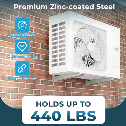 Mini Split Wall Mounting Bracket for 6000-12000 BTU Universal Ductless AC, Silver Mini Split Air Conditioners at Gallery Canada