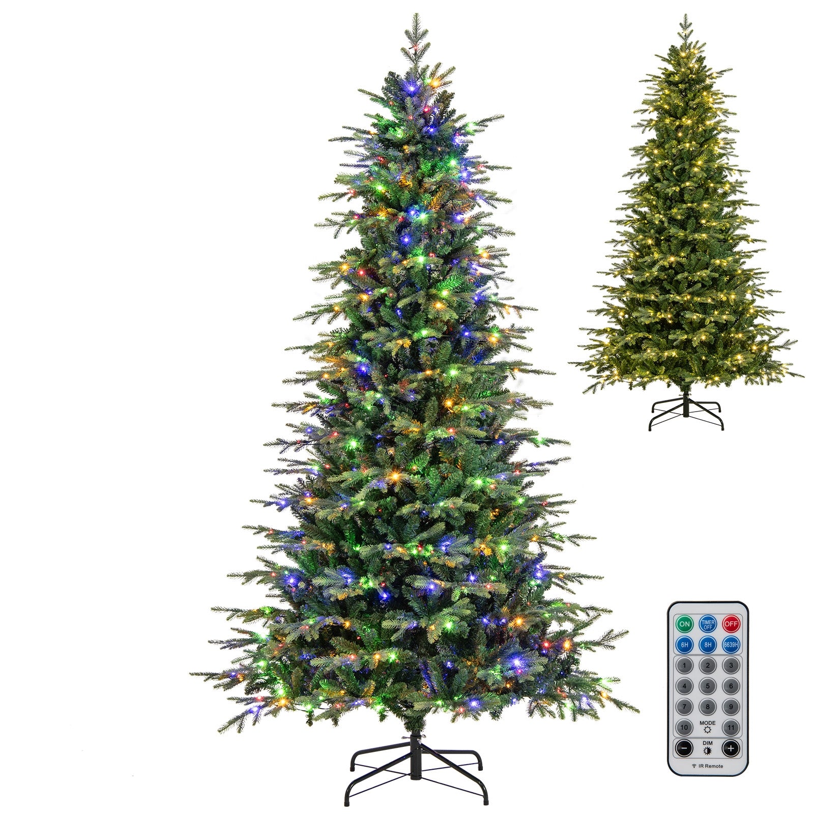 9 Feet Pre-Lit Artificial Christmas Tree, Warm White LED Lights, Green Christmas Tree at Gallery Canada