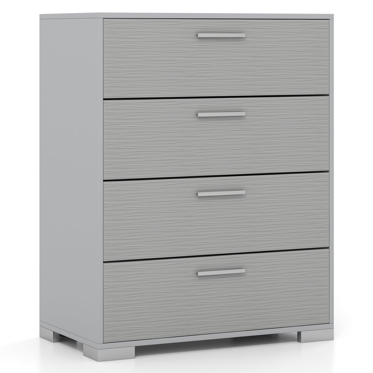4 Drawer Storage Cabinet, Metal Legs, Anti-Toppling, Gray Cabinets & Chests Gray at Gallery Canada