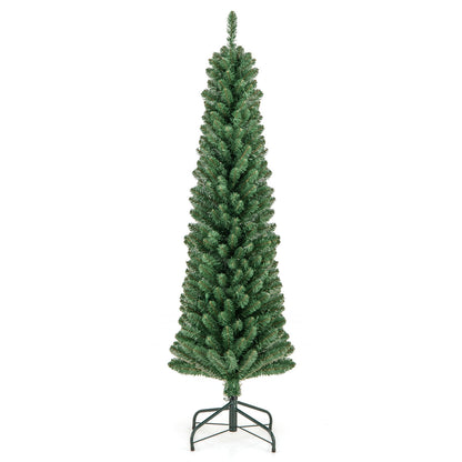 5FT Pencil Christmas Tree, Memory Wire Branch Tips, Warm LED Lights, Green Christmas Tree at Gallery Canada
