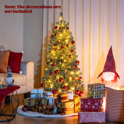 Pre-Lit Blue Artificial Christmas Tree Slim with 9 Lighting Modes-4.5 ft, Blue Christmas Tree at Gallery Canada