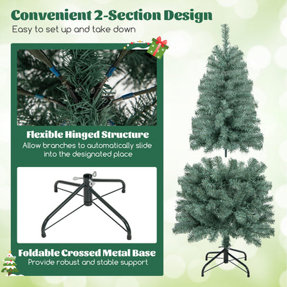 Pre-Lit Blue Artificial Christmas Tree Slim with 9 Lighting Modes-4.5 ft, Blue Christmas Tree at Gallery Canada