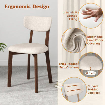 5-Piece Dining Table Set for 4 with Rubber Wood Frame and Padded Set, Brown Dining Room Sets at Gallery Canada