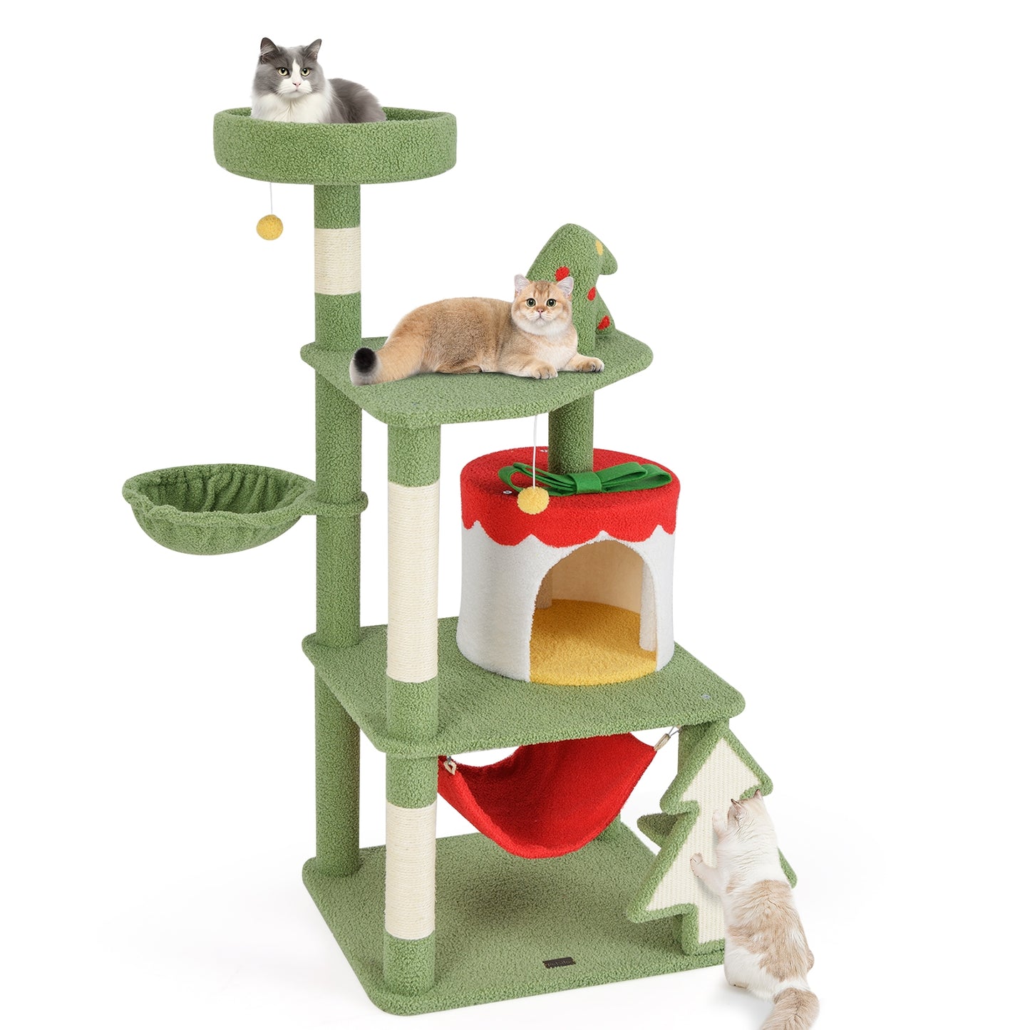 Christmas Cat Tree With Sisal Scratching Posts, Gift Box Condo, Green Cat Trees Condos & Scratchers at Gallery Canada
