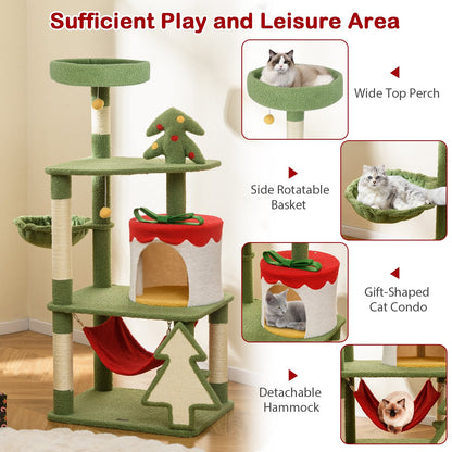 Christmas Cat Tree With Sisal Scratching Posts, Gift Box Condo, Green Cat Trees Condos & Scratchers at Gallery Canada
