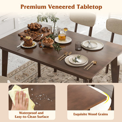 48 Inch Wooden Dining Table, For 4 People, Brown