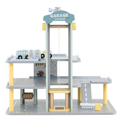 Parking Garage Playset With 4 Cars, Helicopter, Gray Push & Pedal Ride On Toys at Gallery Canada