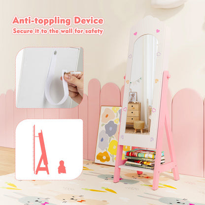 Kids Jewelry Organizer, Full Length Mirror Drawers, White Kids Vanities at Gallery Canada