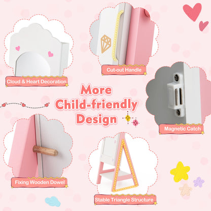 Kids Jewelry Organizer with Full Length Mirror Drawers and Storage Shelves, White Kids Vanities at Gallery Canada