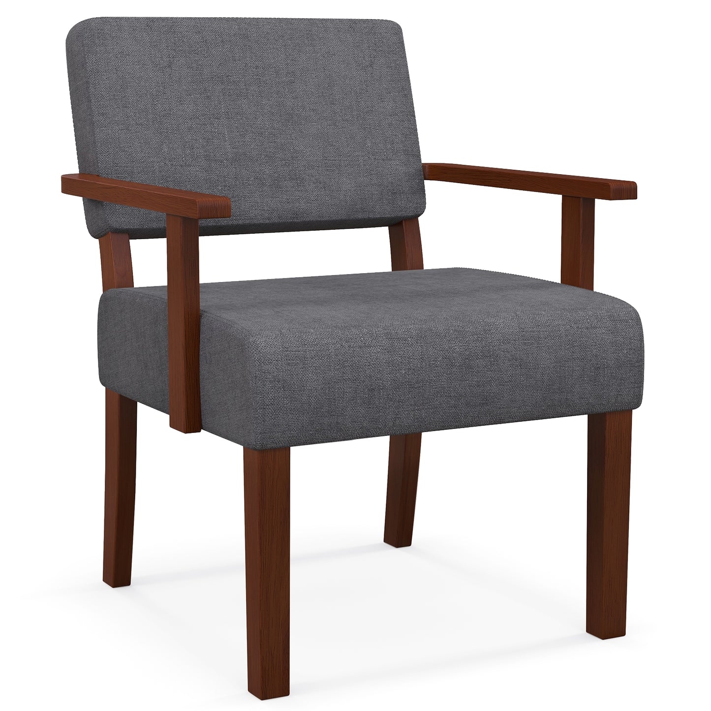 Linen Accent Chair, Soft Padded Seat, Gray Sofas & Loveseats Gray at Gallery Canada