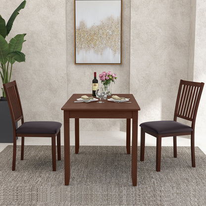 Modern Dining Chair Set Of 2, High Backrest, Brown Dining Chairs at Gallery Canada