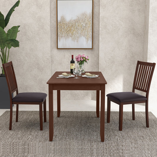 Modern Dining Chair Set Of 2, High Backrest, Brown