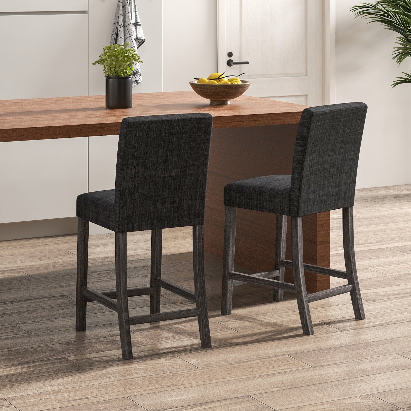 Counter Height Bar Stools, Set of 2, Gray Bar Stools at Gallery Canada
