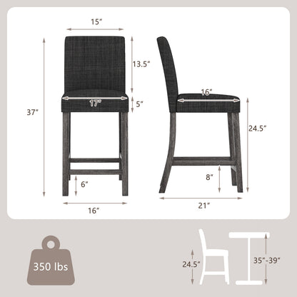 Counter Height Bar Stools, Set of 2, Gray Bar Stools at Gallery Canada