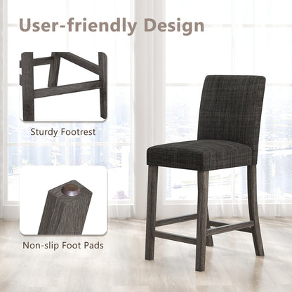 Counter Height Bar Stools, Set of 2, Gray Bar Stools at Gallery Canada