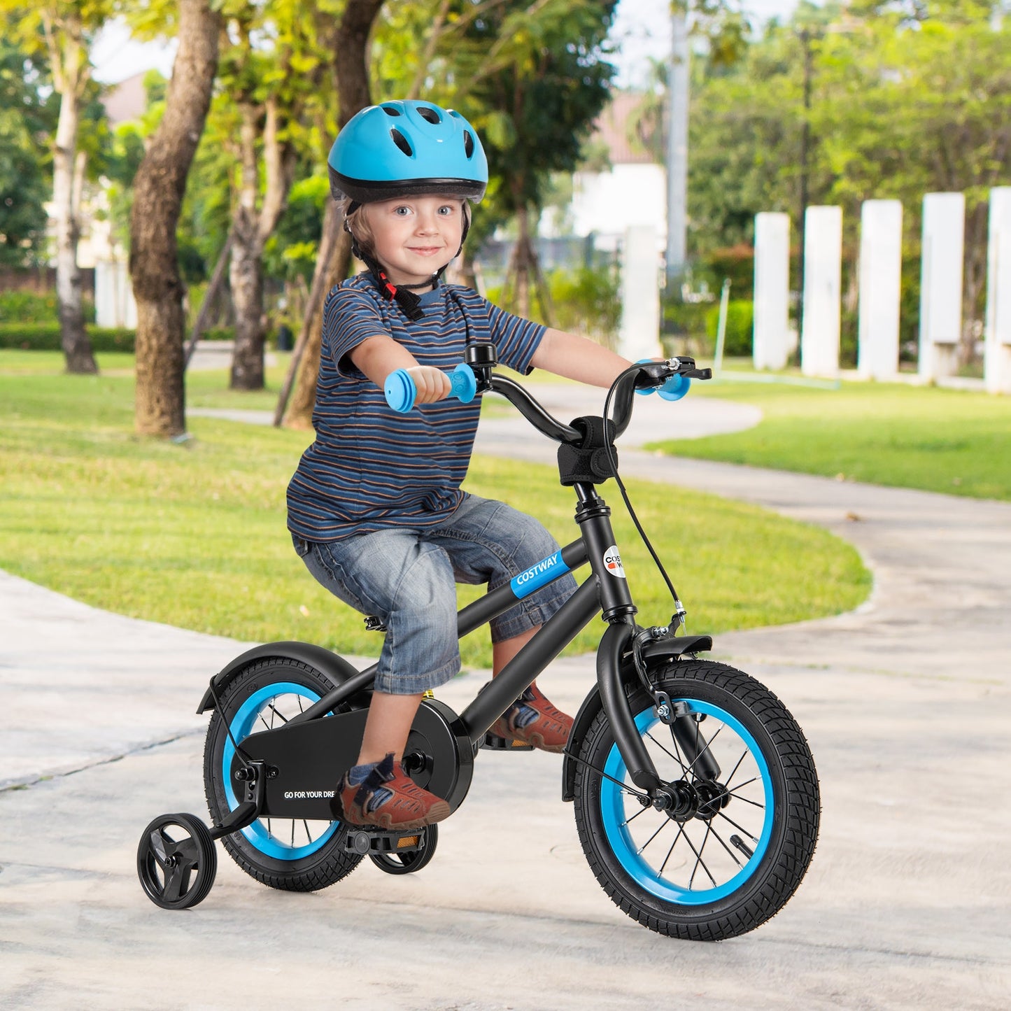 Kids Bike with Adjustable Handlebar and Saddle Black-12 Inches, Black Kids Bike at Gallery Canada