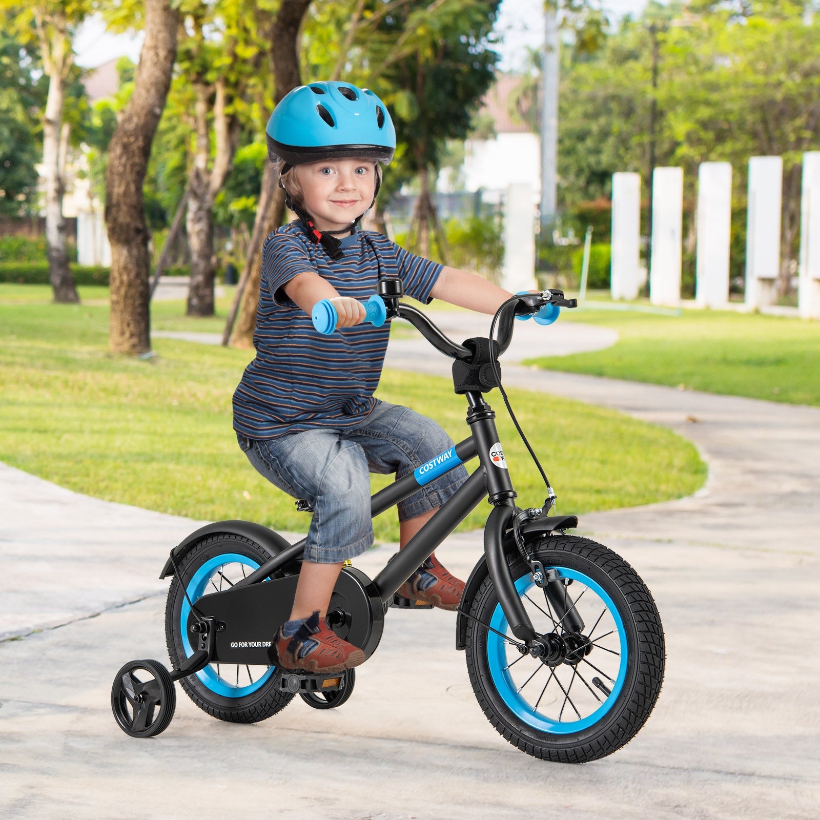 Kids Bike with Adjustable Handlebar and Saddle Black-12 Inches, Black Kids Bike at Gallery Canada