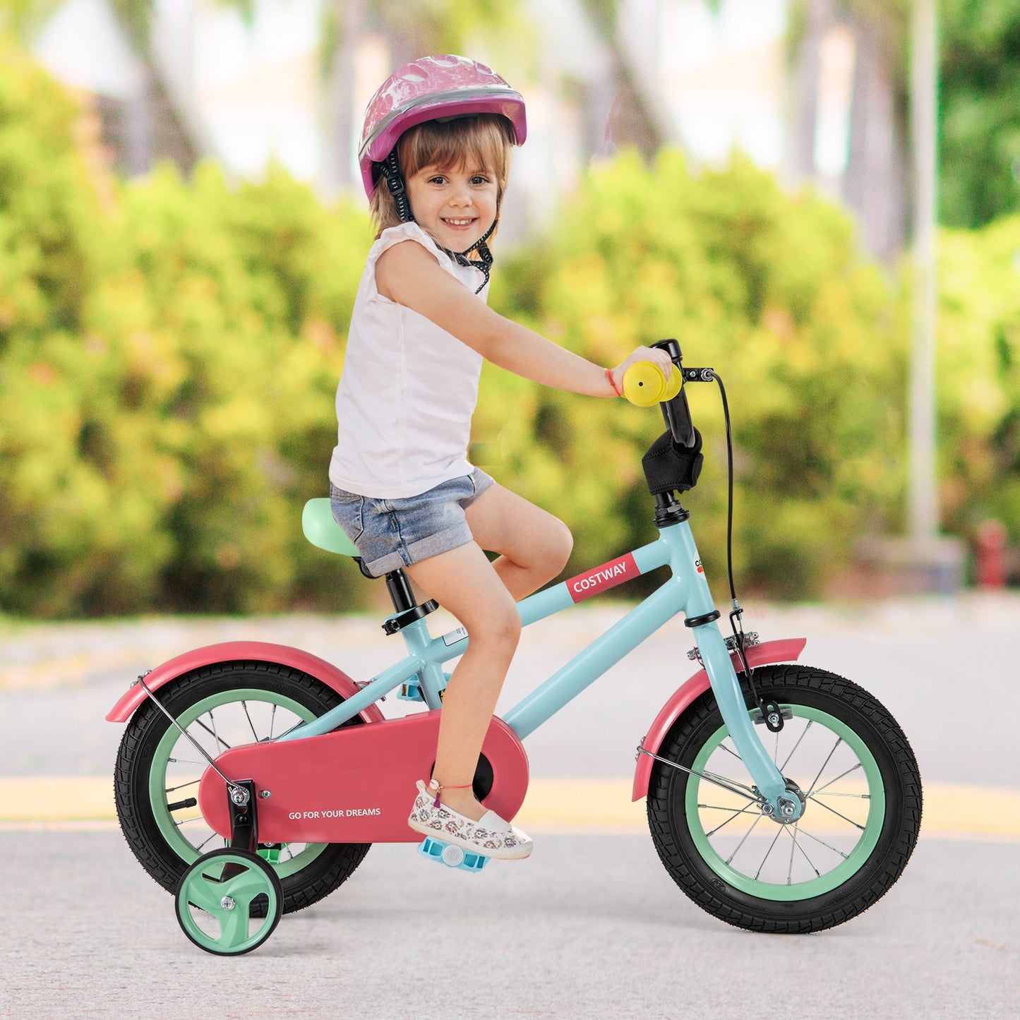 Kids Bike with Adjustable Handlebar and Saddle Blue-12 Inches, Blue Kids Bike at Gallery Canada