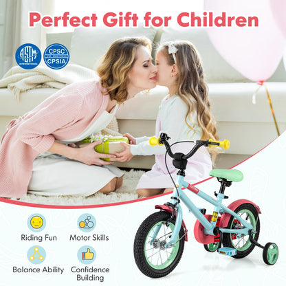 Kids Bike with Adjustable Handlebar and Saddle Blue-12 Inches, Blue Kids Bike at Gallery Canada