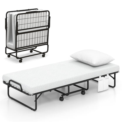 Cot Size Folding Bed with Memory Foam Mattress and Pillow Folding Beds at Gallery Canada