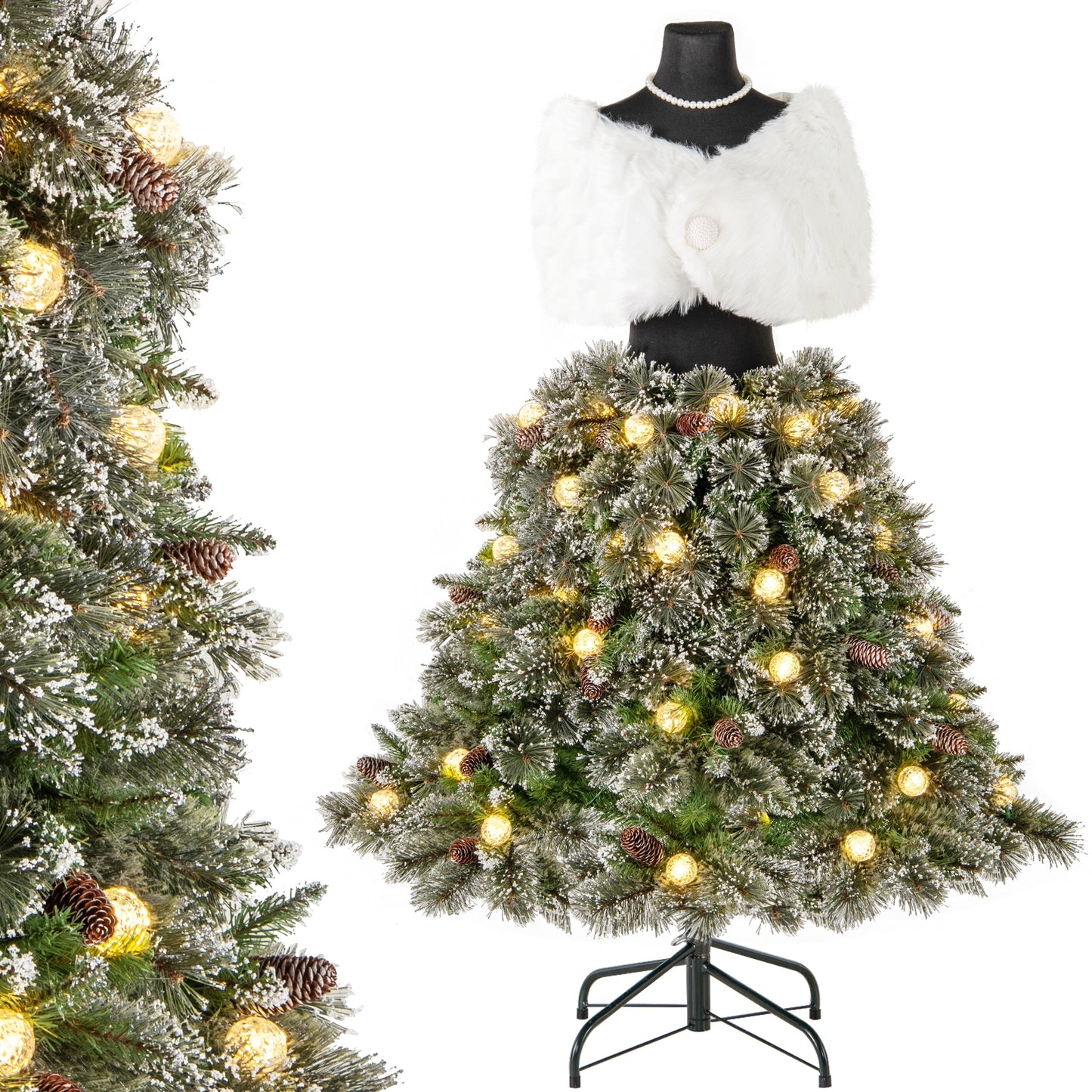 5 FT Pre-lit Artificial Christmas Tree, 465 Branch Tips, Green Christmas Tree at Gallery Canada