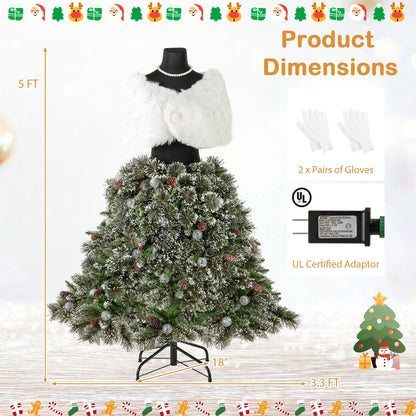 5 FT Pre-lit Artificial Christmas Tree, 465 Branch Tips, Green Christmas Tree at Gallery Canada