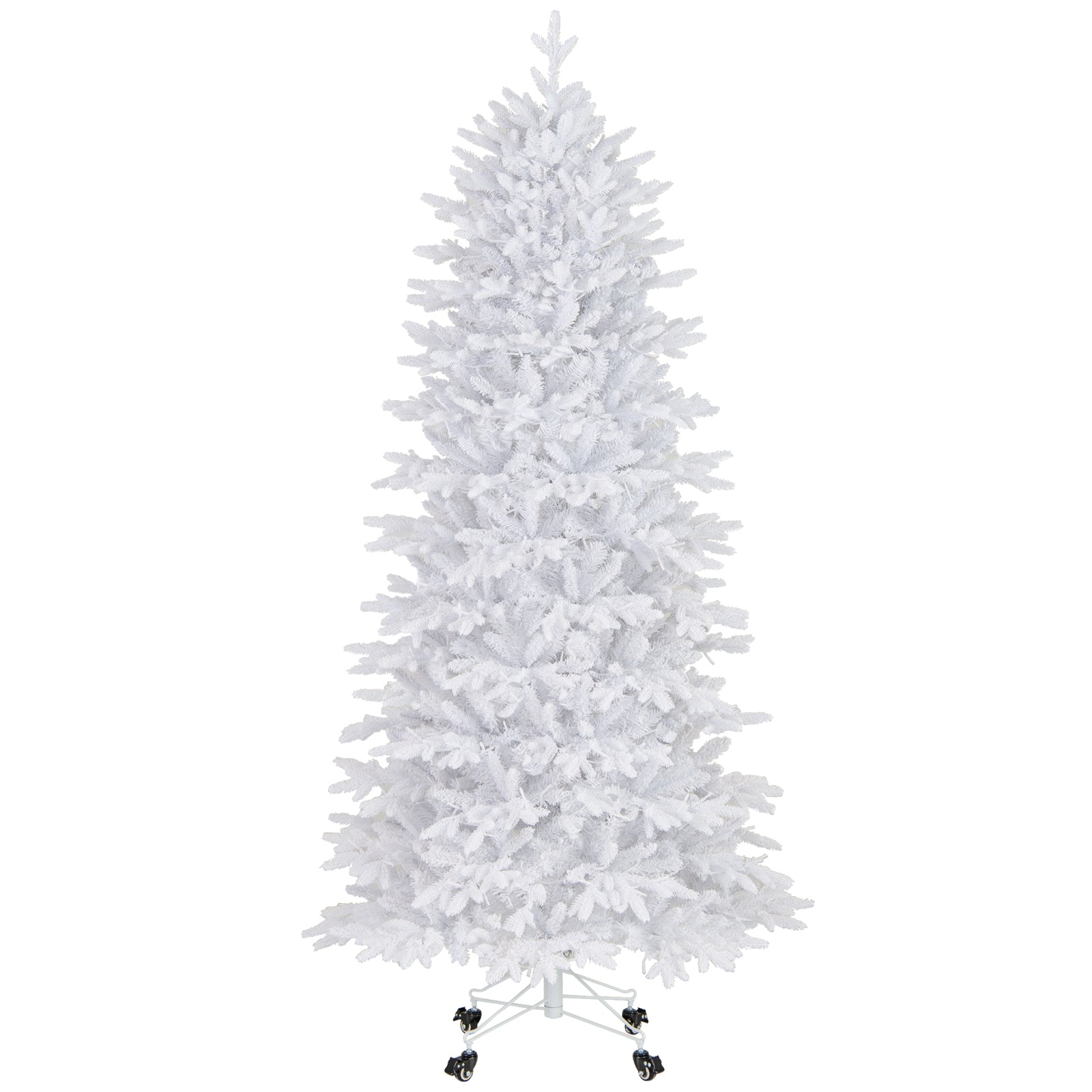 7 FT Artificial Christmas Tree, 1880 PE PVC Branch Tips, White Christmas Tree White at Gallery Canada