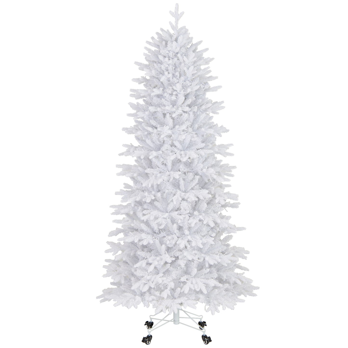 7 FT Artificial Christmas Tree, 1880 PE PVC Branch Tips, White Christmas Tree White at Gallery Canada