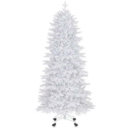 7 FT Artificial Christmas Tree, 1880 PE PVC Branch Tips, White Christmas Tree White at Gallery Canada