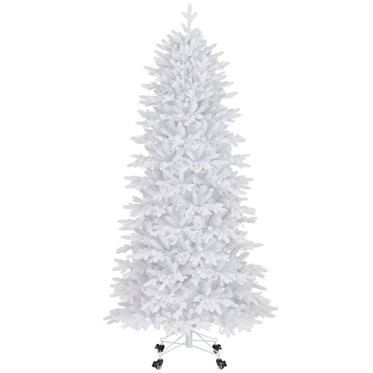 7 FT Artificial Christmas Tree, 1880 PE PVC Branch Tips, White Christmas Tree White at Gallery Canada
