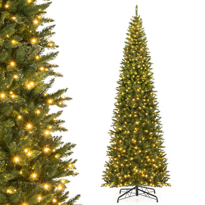 12 Ft Artificial Christmas Tree, 800 Warm White LED Lights, Green Christmas Tree at Gallery Canada