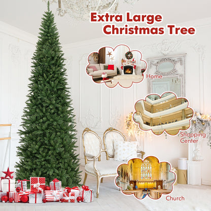 12 Ft Artificial Christmas Tree, 800 Warm White LED Lights, Green Christmas Tree at Gallery Canada