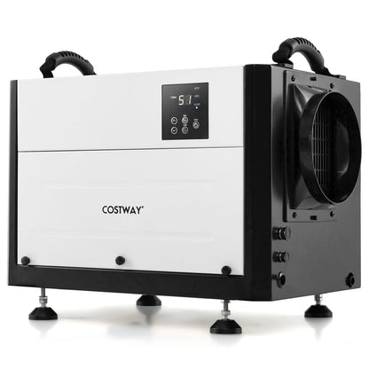 Déshumidificateur d'espace de 124 pintes, 3 modes, minuterie 24H, blanc