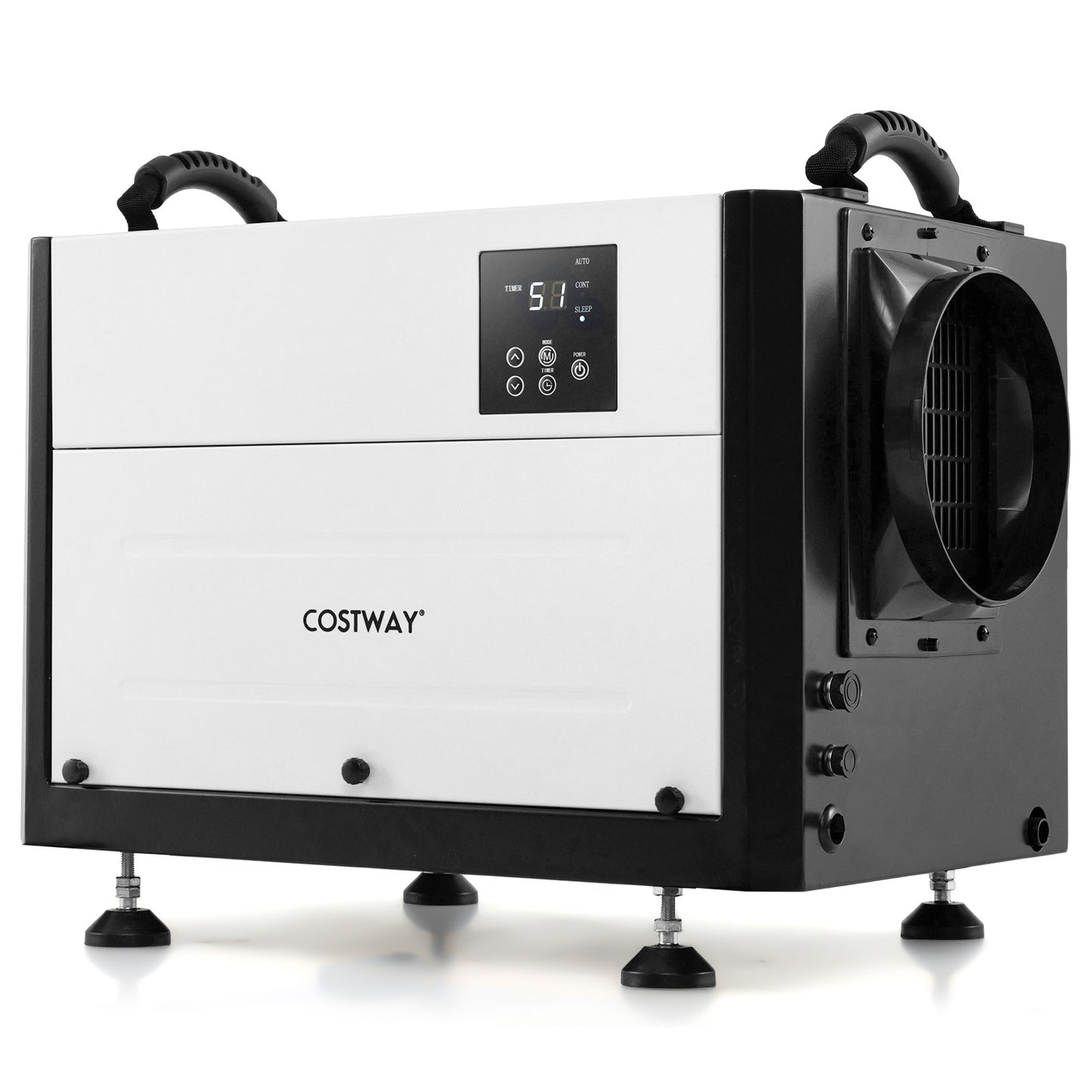 124 Pint Crawl Space Dehumidifier with 3 Modes and 24H Timer, White Dehumidifiers White at Gallery Canada