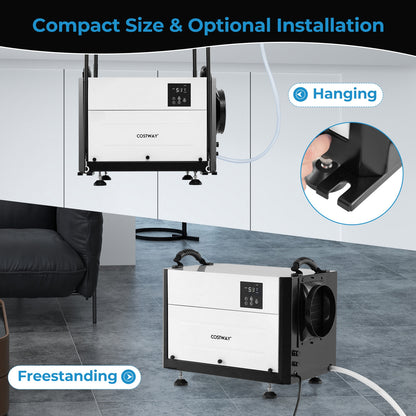 124 Pint Crawl Space Dehumidifier with 3 Modes and 24H Timer, White Dehumidifiers at Gallery Canada